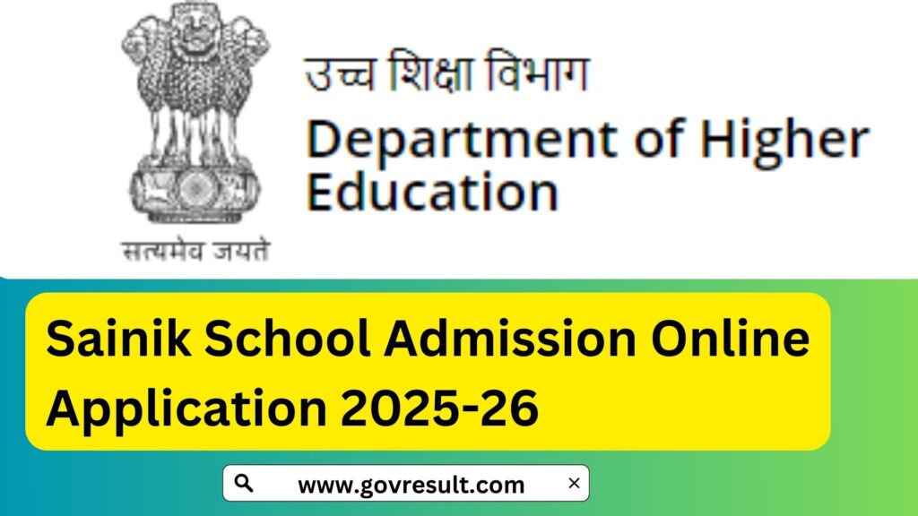 Sainik School Admission Online Application 2025-26 – Complete Guide